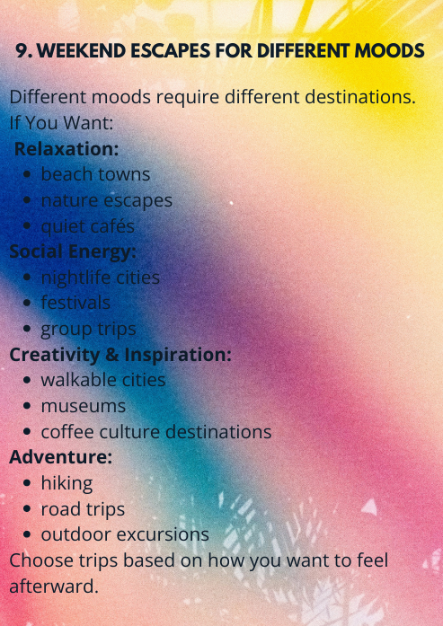 Young Adult Weekend Escapes - The Modern Guide to Quick Trips, Mental Resets, & Affordable Adventures