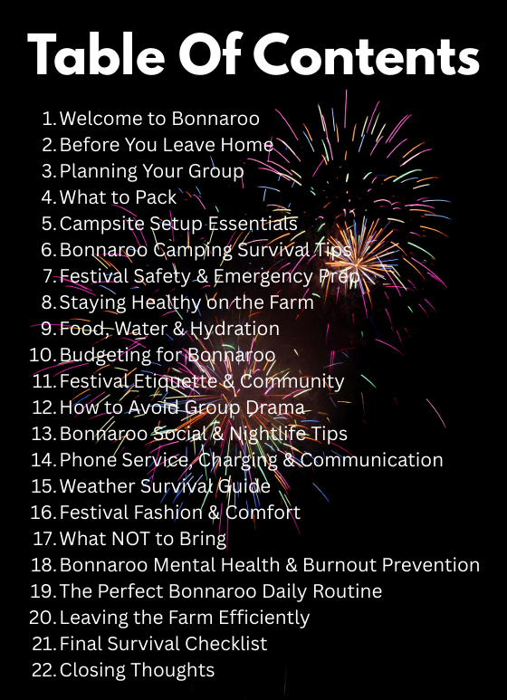 The Bonnaroo Group Guide - The Ultimate Handbook for an Unforgettable Weekend on the Farm