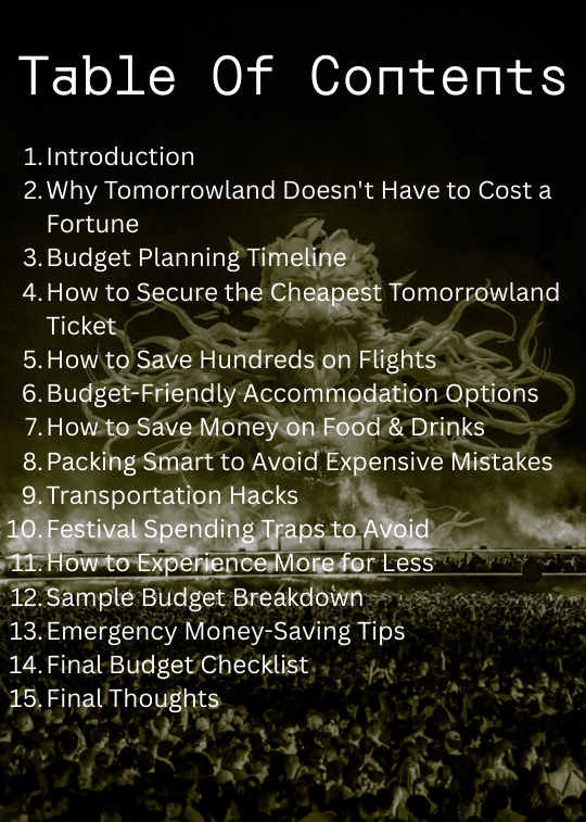 How to Experience Tomorrowland on a Budget: The Ultimate Cost-Cutting Survival Guide
