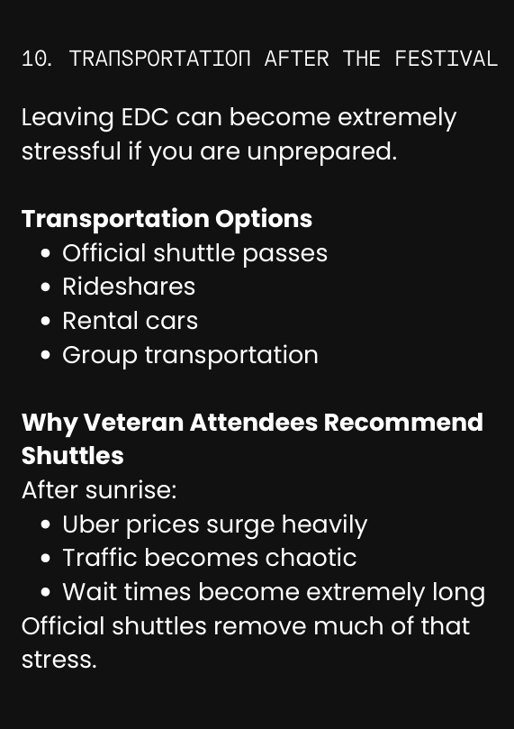 EDC Las Vegas Survival Guide - The Ultimate Handbook for First-Time Festival Goers & International Travelers